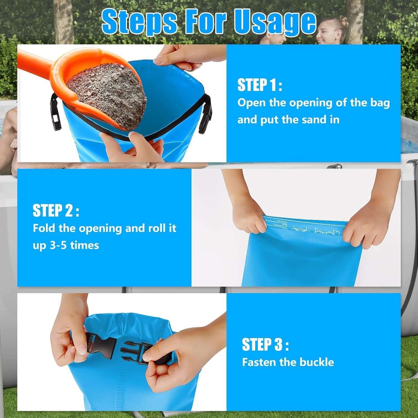 2 Pack Universal Pool Step Weights, 10 L No Breaken Pool Ladder Weights for Abov