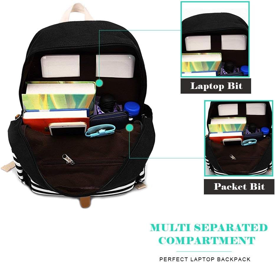 Backpacks for Women Teen Girls,Large Capacity Bookbag with USB Charger Port,Canvas Backpack-Back School Gift for Girls