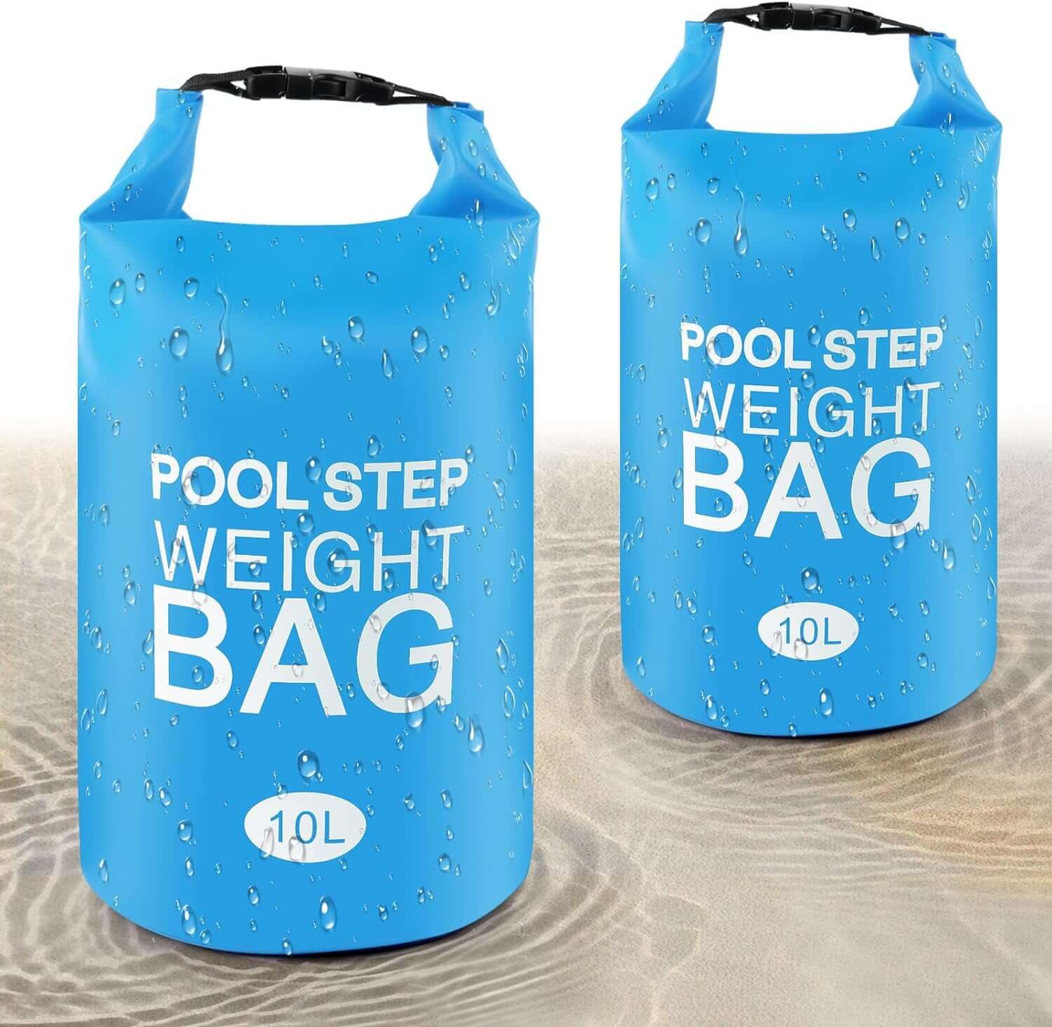 2 Pack Universal Pool Step Weights, 10 L No Breaken Pool Ladder Weights for Abov