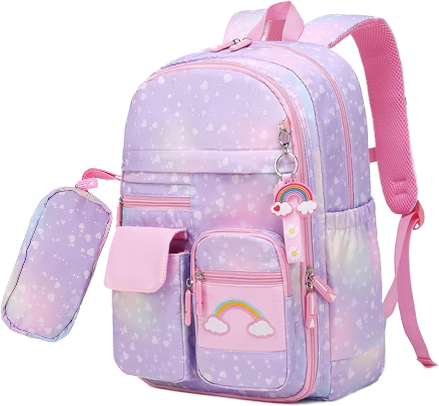 School Backpack for Girls Rainbow Backpack Cute Backpack for Back to School Lapt