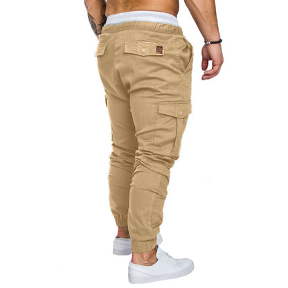 Mens Fashion Joggers Sports Pants Casual Cotton Cargo Pants Gym Sweatpants Trousers Mens Long Pants with Pocket on Clearance