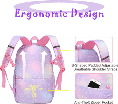 School Backpack for Girls Rainbow Backpack Cute Backpack for Back to School Lapt