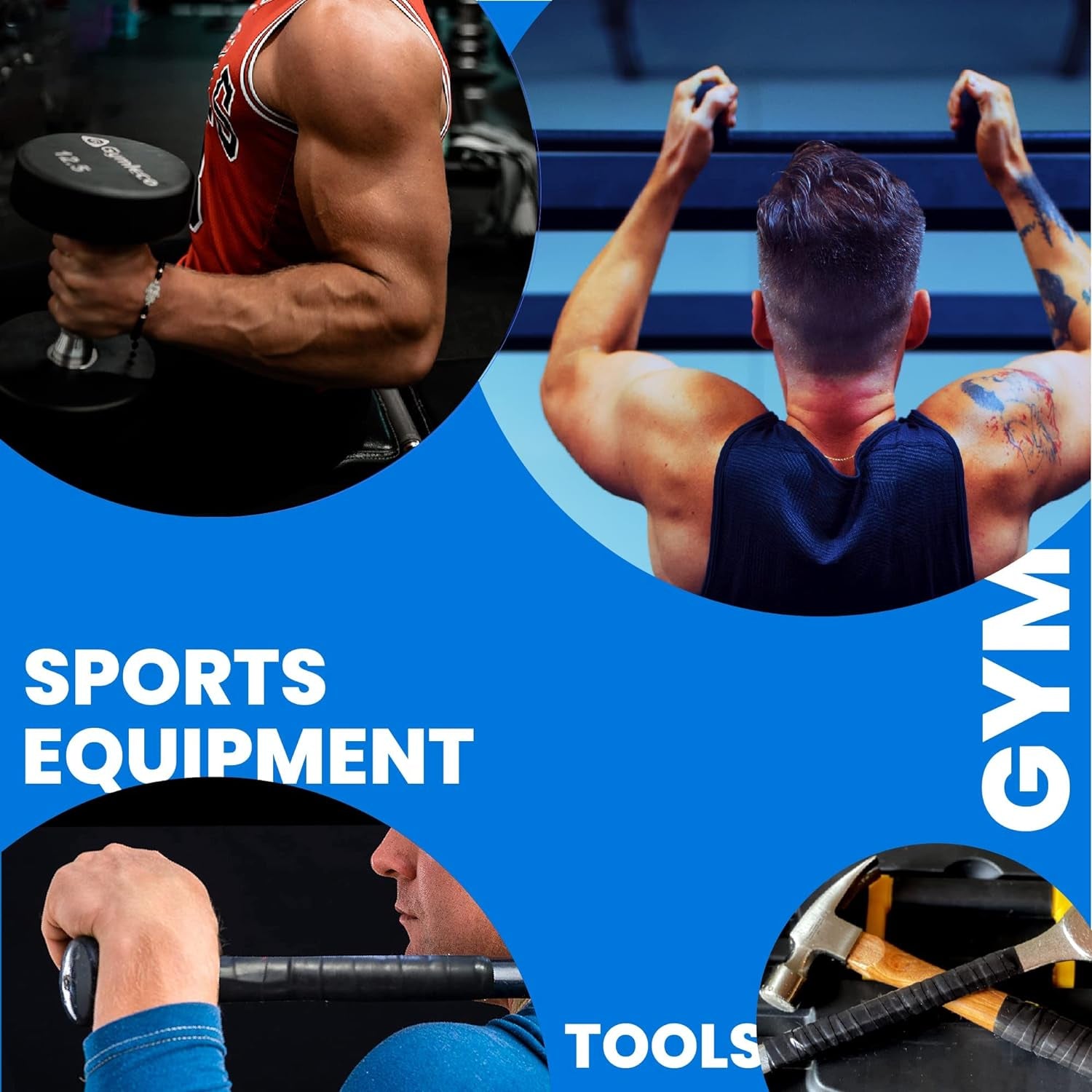 Fusion Grip Tape - Silicone Rubber Wrap for Pull up Bars, Barbells, Dumbbells, Sports and Gym Equipment, and Tools