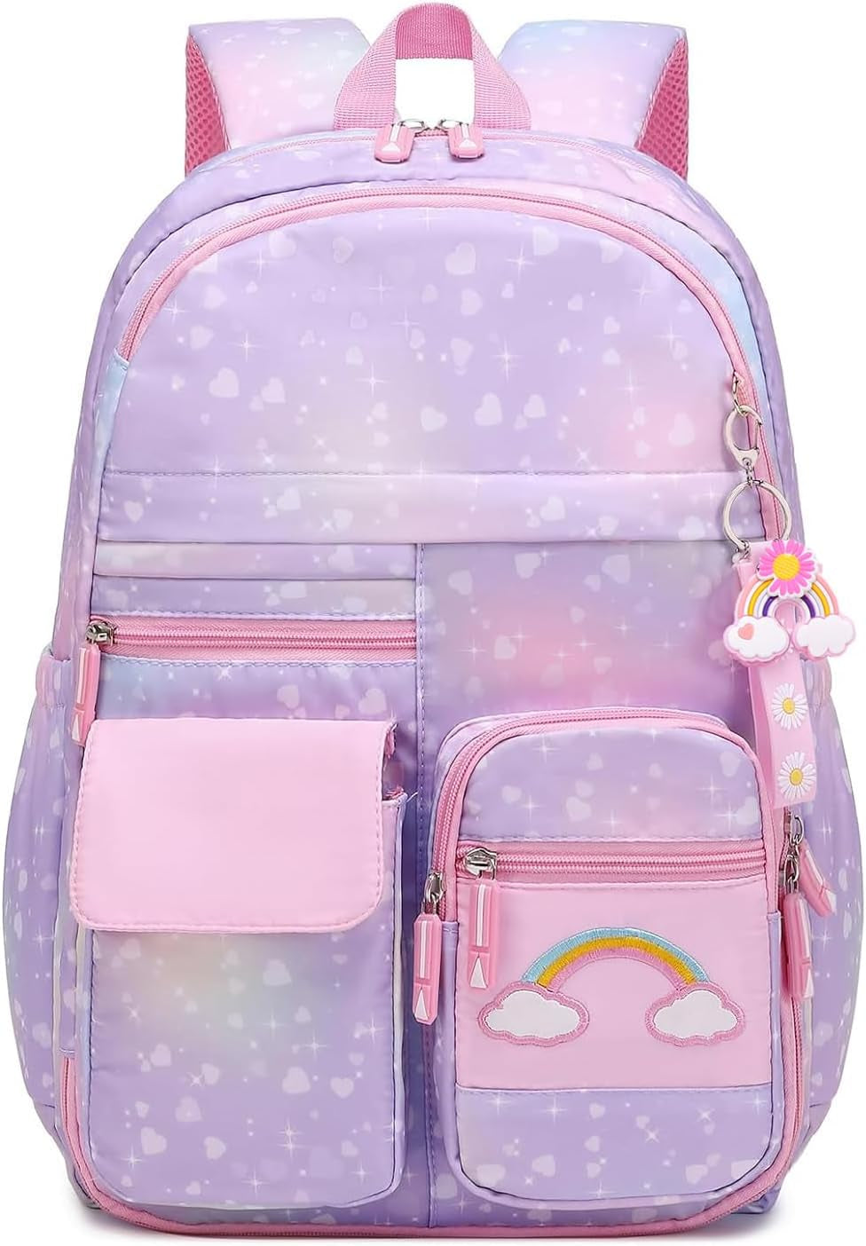 School Backpack for Girls Rainbow Backpack Cute Backpack for Back to School Lapt
